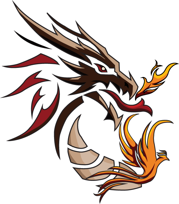 Elkasha Arts small Logo - Dragon and Phoenix.